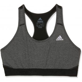 Adidas Brassière Femme Don't Rest Alphaskin Sport Heathered, Gris Foncé, Noir, FR