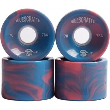 4er Set 70mm PU Longboard Räder 78A Härte und ABEC-9 Lager