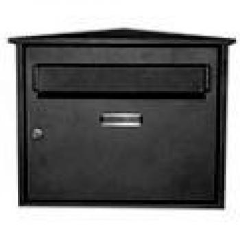 Robust A4 Black Metal Post Box