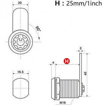 Boîte aux lettres sécurisée 30 mm – Système de verrouillage à came