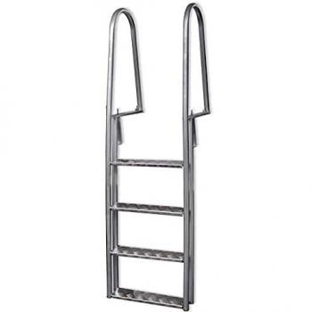 Scala in Alluminio per Piscina a 4 Gradini 167 cm