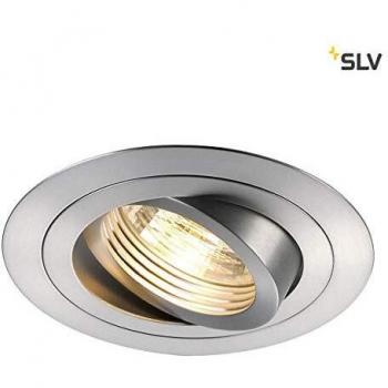 SLV 111360 New Tria Einbauring Halogen GU10 50 W Aluminium (gebürstet)