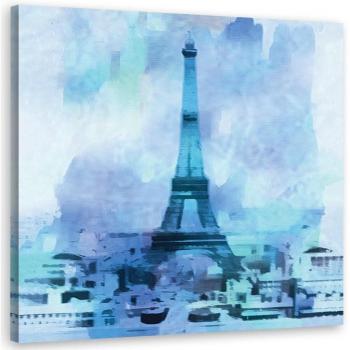 Scultura di Carta: Torre Eiffel Blu 30x30