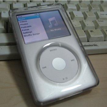 Hard Shell Beschermhoes voor iPod met Textiel-Voorkant en Alle Accessoires (Crystal PC)