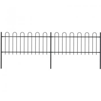 Recinzione Acciaio Nero Lusso Casadino 3,4x0,8 m