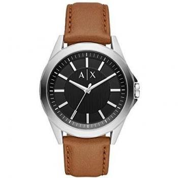 Armani Exchange Gentlemen's Leather Band Analog Watch