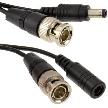 Kenable CCTV BNC Connectors & 2.1 x 5.5mm Camera Power Extension Shotgun Cable 18m