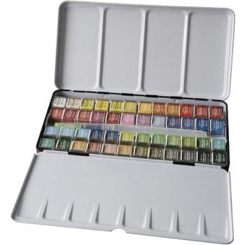 Künstlerisches Aquarellfarben-Set mit Wasserfarben und Pinsel