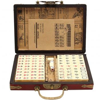 Jeu de Mahjong portable avec étui pratique