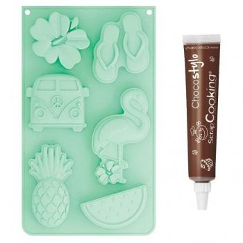 Moule en silicone Été + Stylo chocolat Scrapcooking