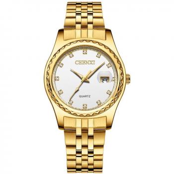 Reloj de Pulsera Dorado CHENXI, con Calendario y Cronógrafo