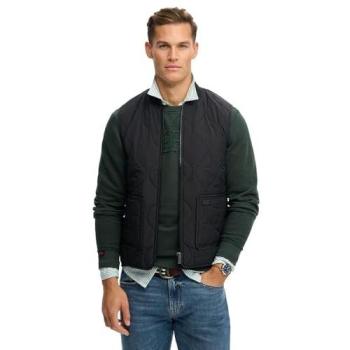 Superdry Men’s Military Liner Vest – Jet Black, M