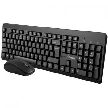 Set de bureau sans fil Qware Nottingham QWERTY en Noir