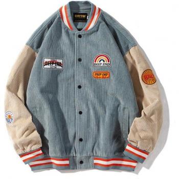Manteau Vintage en Velours Côtelé