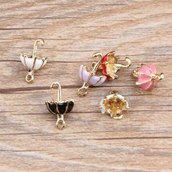 10Pcs Alloy Umbrella Charms