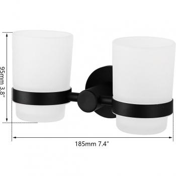 JIENI Accesorios de Baño en Acero Inoxidable 304, Color Mate Negro
