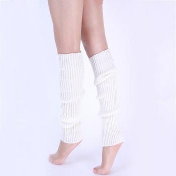 Slim Fit Black Punk Knit Leg Warmers for Women