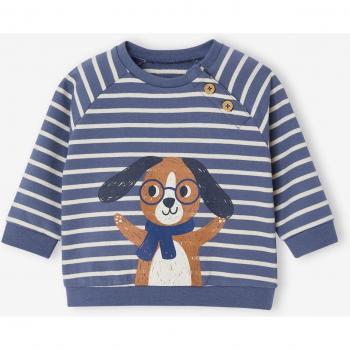 Baby Blue Striping Fleece Top – Vertbau Det, 3M‑60CM