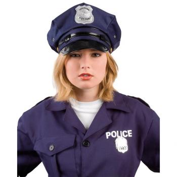 Casquette bleue de police pour adulte