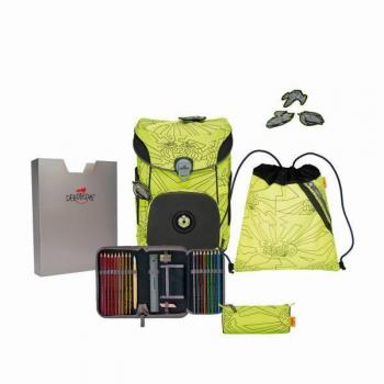 DerDieDas ErgoFlex EASY Superflash Schulrucksack-Set 5-teilig mit Sportbeutel Neon Fighter