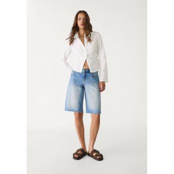 Stradivarius Fitted Shirt (White, M)