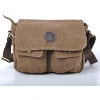 Vintage Canvas School Messenger Bag