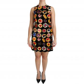 Dolce & Gabbana Black Desserts Shift Mini Dress