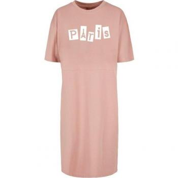 Merchcode Damen Kurzarm‑Tee‑Kleid in Duskrose XXL