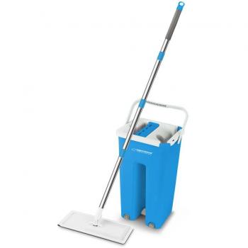 MOP con secchio Esperanza EHS004 Microfibra bianca blu