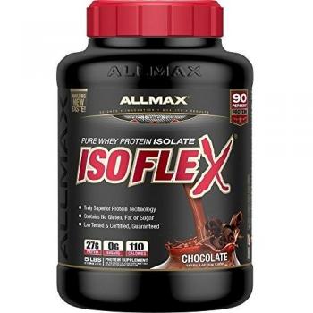 AllMax Nutrition IsoFlex Pure Whey Protein Isolate 5lb (75 servings) 27gm New