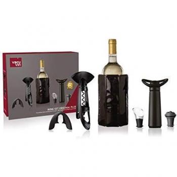 Vacuvin Wine Set Original Plus avec anti-goutte et bouchon gris