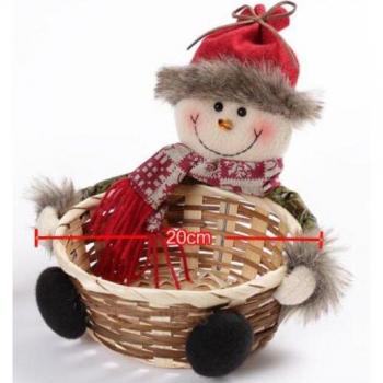 Cesta de decoración navideña de Papá Noel