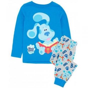 Set de Pijamas Azul y Gris para Niños 2-3 Años