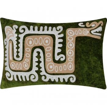 Dynasty Dragon Decorative Chenille Boudoir Cushion 30cm x 50cm