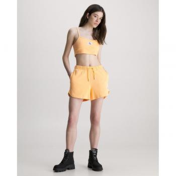 Calvin Klein Jeans Pantalón corto para mujer color melocotón con cintura elástica