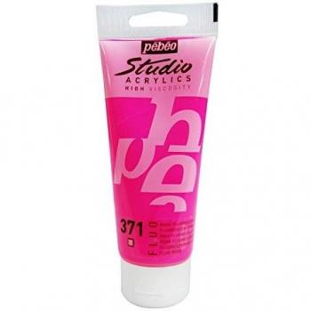 Bastelakryl von Pebeo (Fluoreszierend Pink, 0.1 Liter)