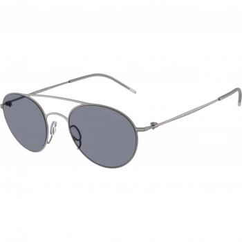 Giorgio Armani AR 6169 300319 – Occhiali Solari Grigio-Blu Rotonda