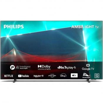 Philips 55OLED718/12 TV 139.7 cm (55) 4K Ultra HD Smart Wi-Fi Metallico