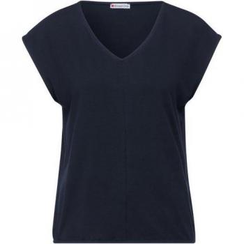 Hüftlanges T-Shirt mit dekorativer Naht