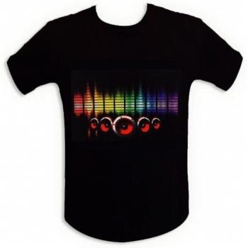 T-shirt con Equalizzatore Luminoso LED Taglia L