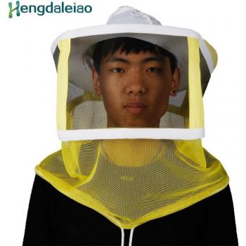 Cotton Beekeeping Hat with Yellow Veil