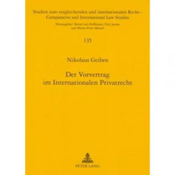 Der Vorvertrag im Internationalen Privatrecht