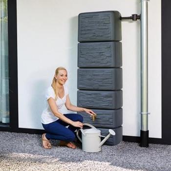 Depósito Acumulador 500L Slim Stone Gris Oscuro con Tapa