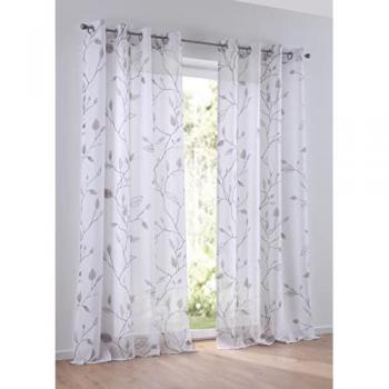 Gardine HEINE HOME Gr. 1, weiß (sanftes weiß), B:135cm H:145cm, Polyester