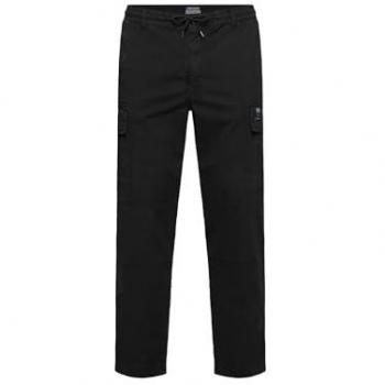 CAMP DAVID Cargohose für Herren, schwarz, Gr. XXXL, mit Tunnelzugband