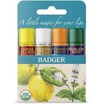 Badger Balm Goldenes Lippenstift‑Set Classic