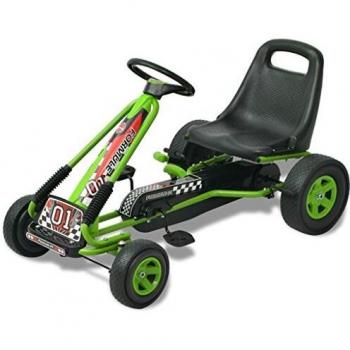 VidaXL Green Kids Go Kart with Pedals