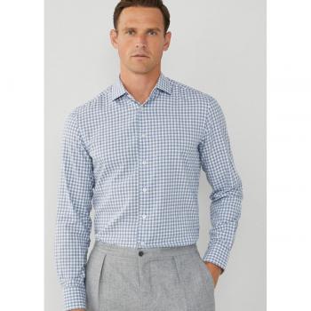 Camisa de hombre Hackett London slim fit en Tencel con estampado de cuadros