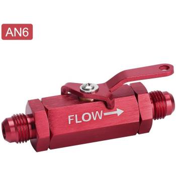 Aluminum Inline Fuel Shut Off Valve AN6 AN8 AN10 with Lever