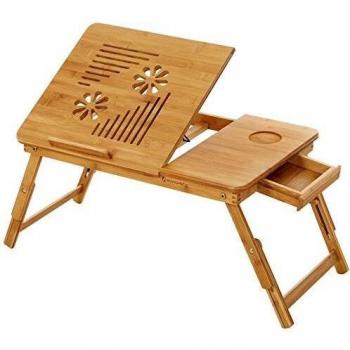 SONGMICS Faltbarer Laptop-Tisch LLD004, höhenverstellbar, braun